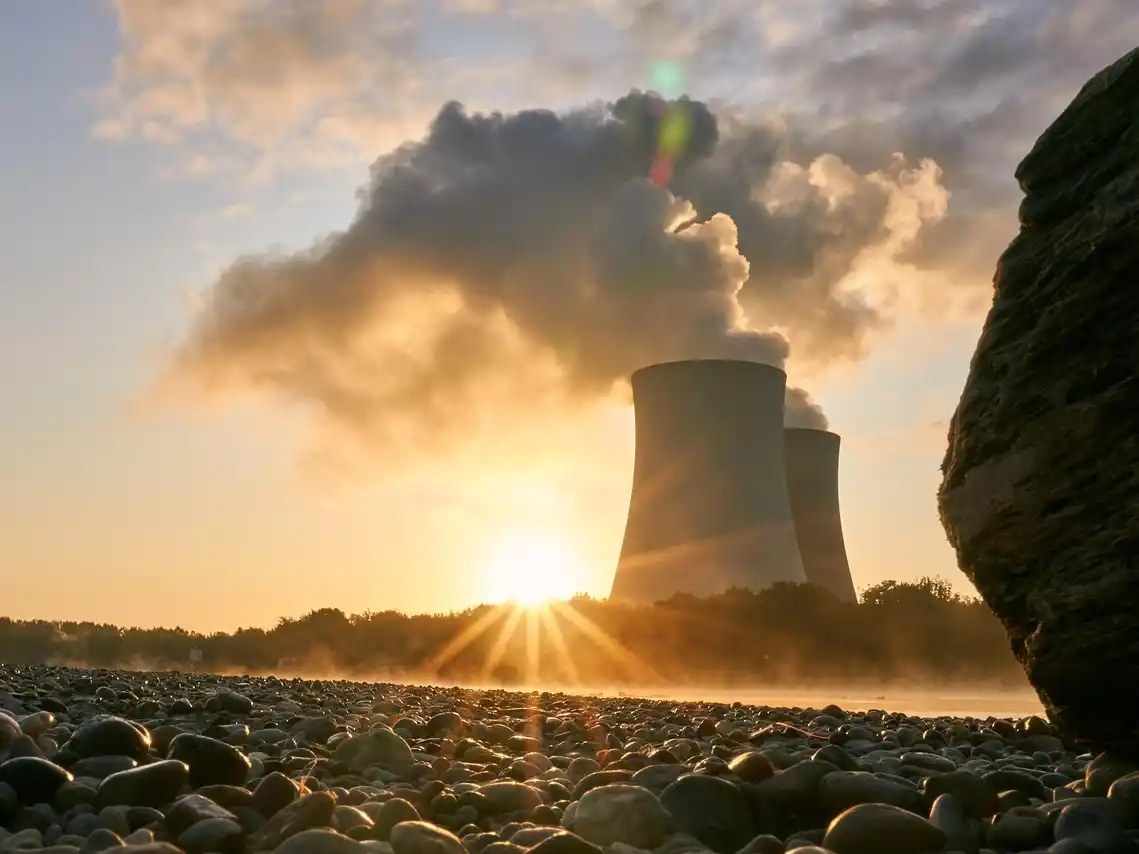 Planta de energía nuclear. Fotografía de referencia, pixabay.