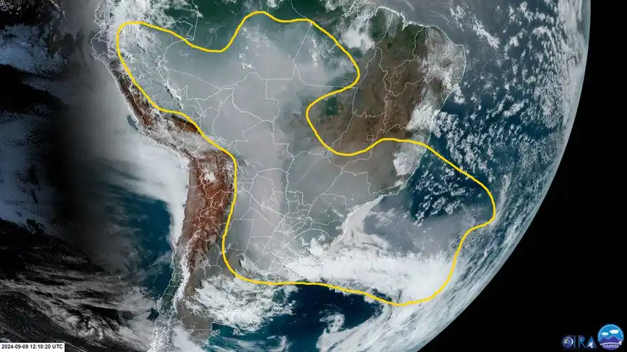 La zona afectada por el humo.