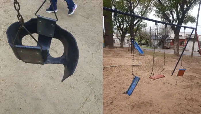 “Así se encuentra la plaza frente al jardín Calcuta”