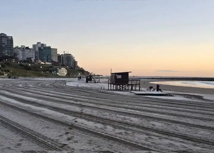 Nieve en Mar del Plata.
