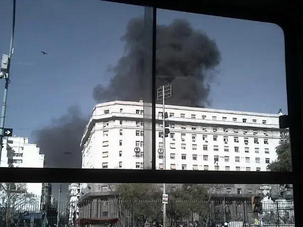 Incendio en el anexo a la Cámara de Senadores de la Nación
