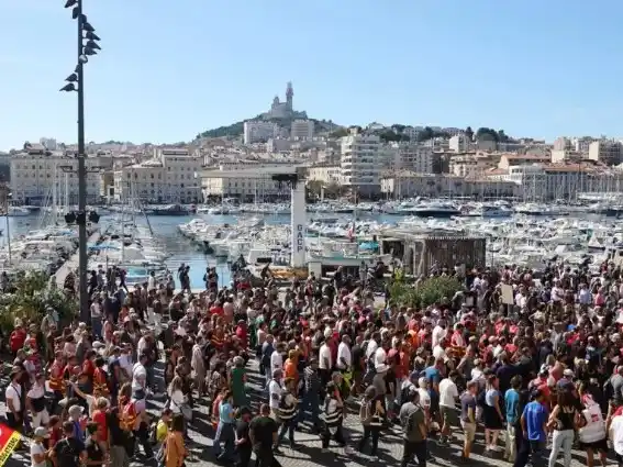 El puerto de Marsella fue uno de los lugares elegidos por los manifestantes.