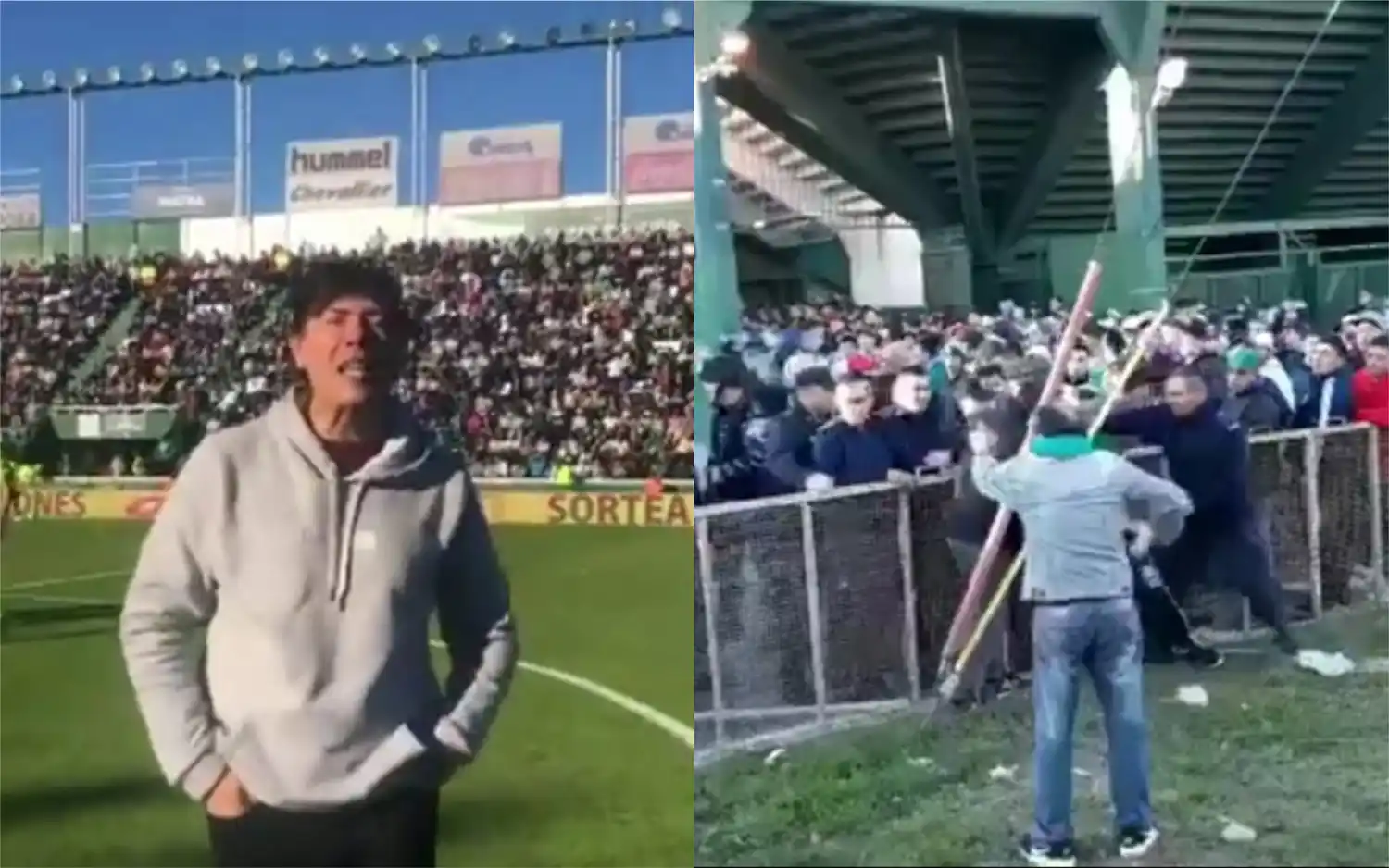 Lugones hizo campaña con Banfield, afuera hubo incidentes y los hinchas lo mataron en las redes