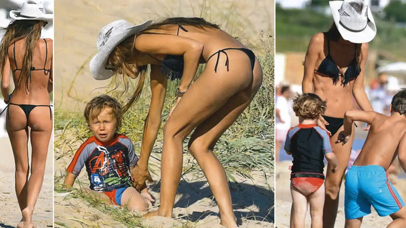 Pampita y su look “cowgirl” en las playas de Punta del Este
