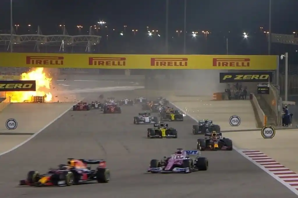 Gran Premio de Bahrein: se suspendió tras el accidente de Grosjean