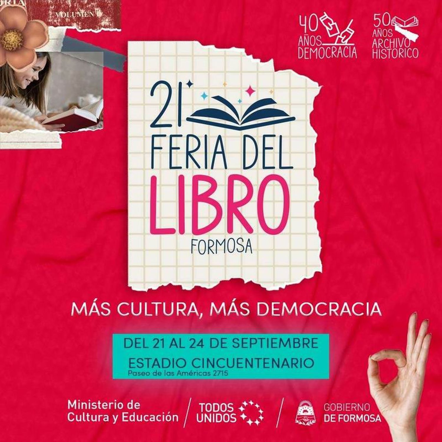 Empieza hoy, en el estadio Cincuentenario, 
la 21.a edición de la Feria del Libro Formosa