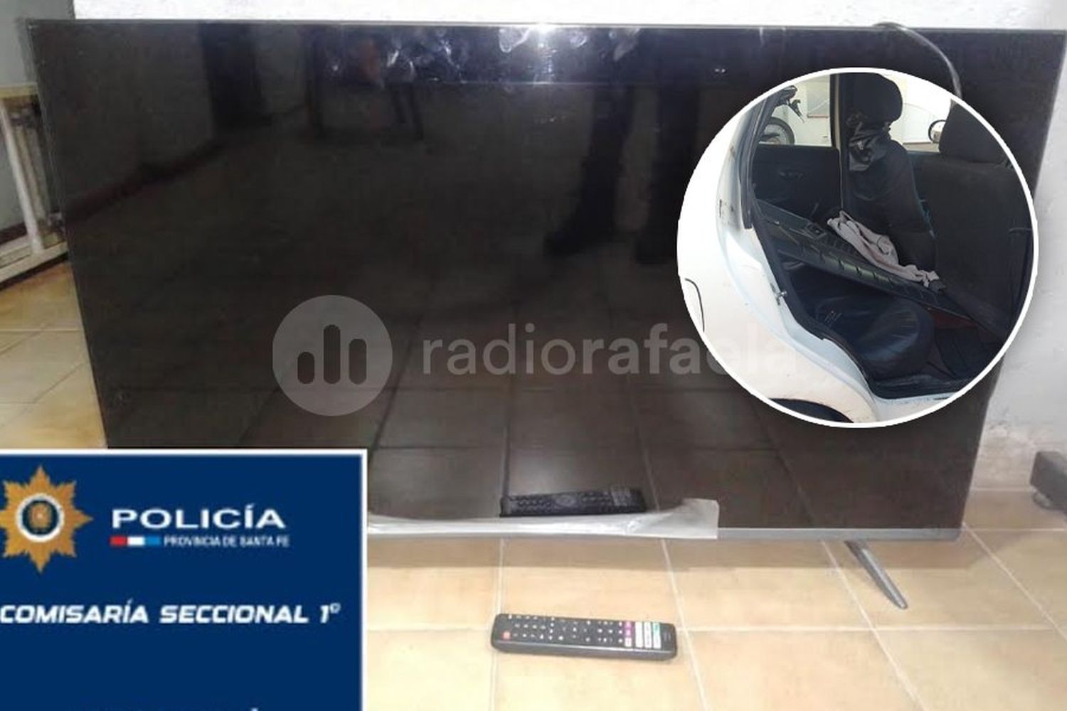 Se metieron a una casa y robaron un televisor: por el Centro de Monitoreo, los atraparon