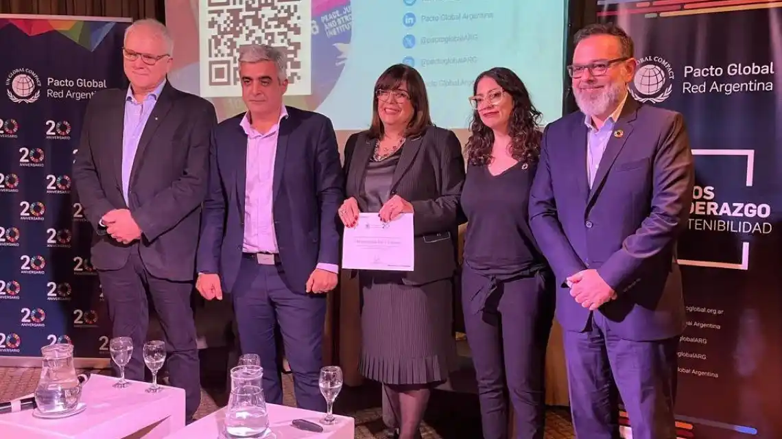 El reconocimiento tuvo lugar en el marco de las actividades que está llevando Pacto Global Argentina, con motivo de su 20º aniversario.