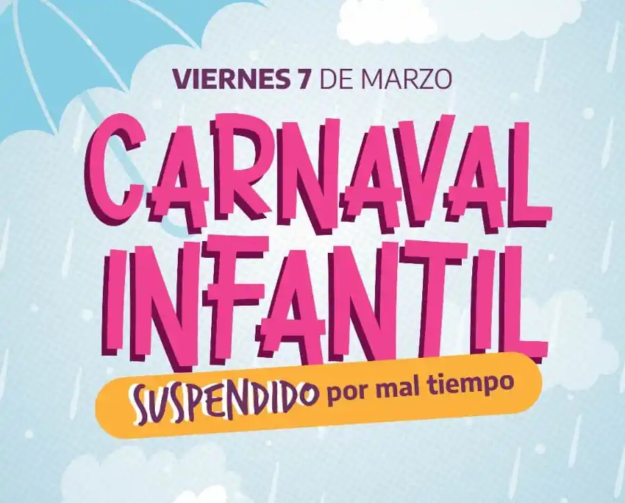 Se suspende la Noche de Carnaval Infantil en Chascomús por alerta meteorológica