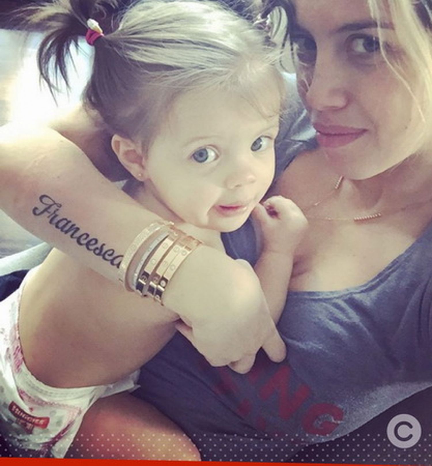 Wanda Nara se hizo un súper tatuaje con el nombre de Francesca