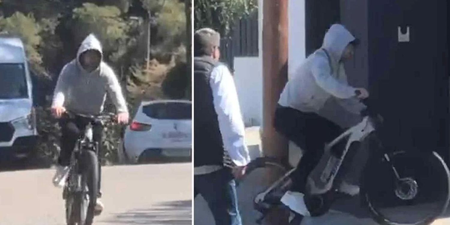 Messi salió a pasear en bicicleta por las calles de Barcelona y la imagen causó furor en los fanáticos