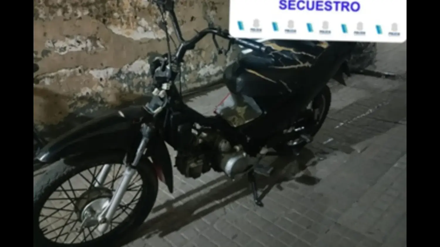 La moto fue secuestrada por tener limado el número del cuadro.