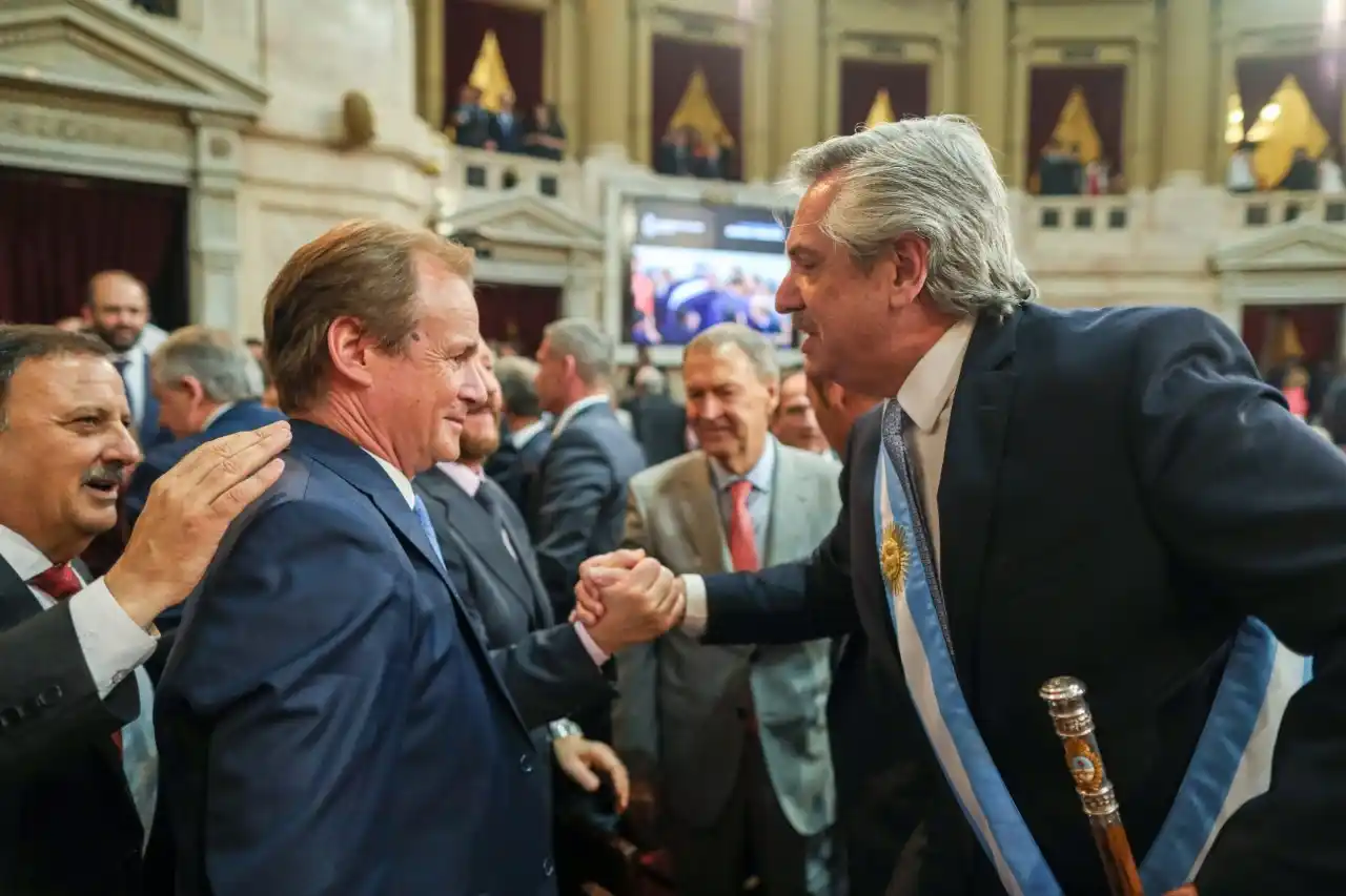 Bordet estuvo en la asunción del nuevo presidente de la Nación