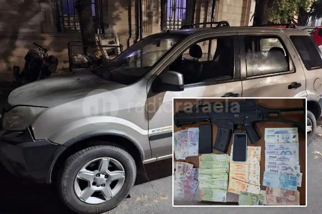 Atraparon a dos personas con un subfusil de aire comprimido y dinero de dudosa procedencia
