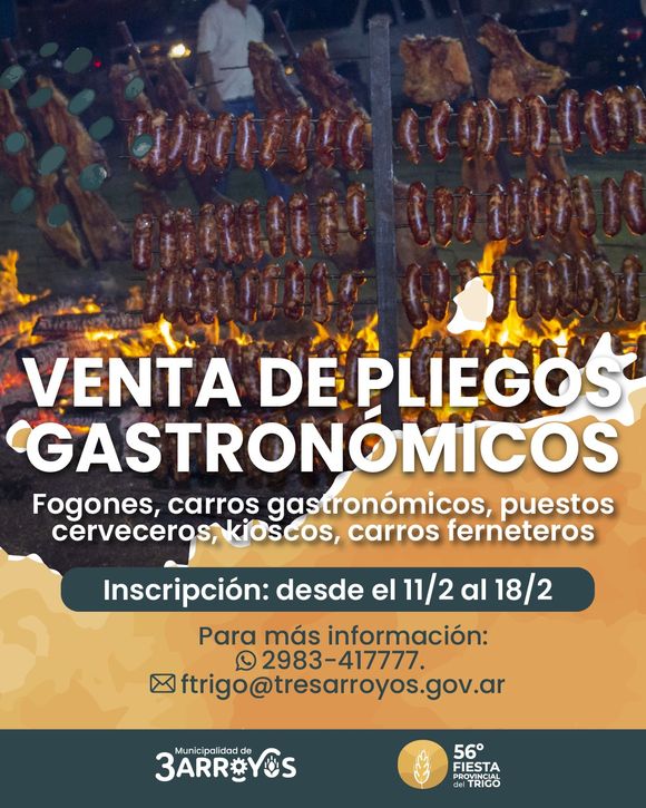 Venta de Pliegos para Licitaciones de la Fiesta Provincial del Trigo 2025
