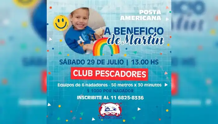 “Nadamos por Martín”, en el club Pescadores