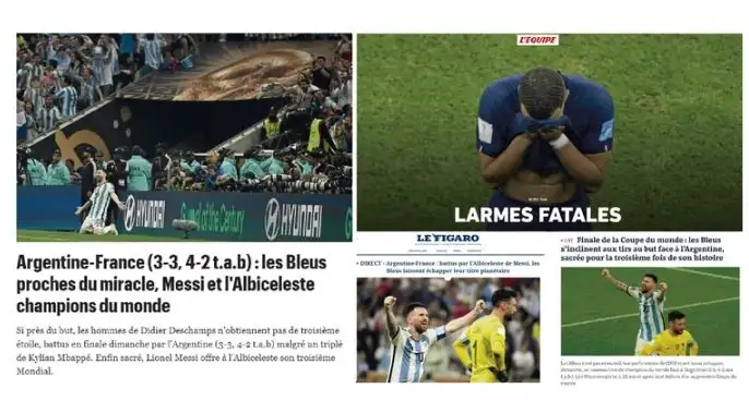 El shock de los medios franceses tras la consagración de Argentina en el Mundial