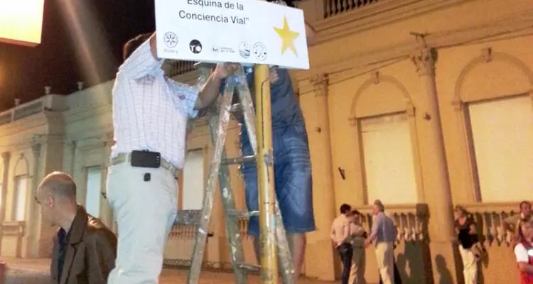 El Rotary presentó la esquina de la “Conciencia Vial”