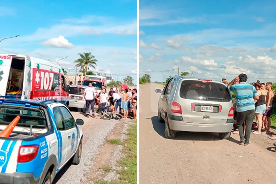 Un menor quedó atrapado debajo de un auto tras accidentarse y los vecinos tuvieron que levantar el vehículo para sacarlo