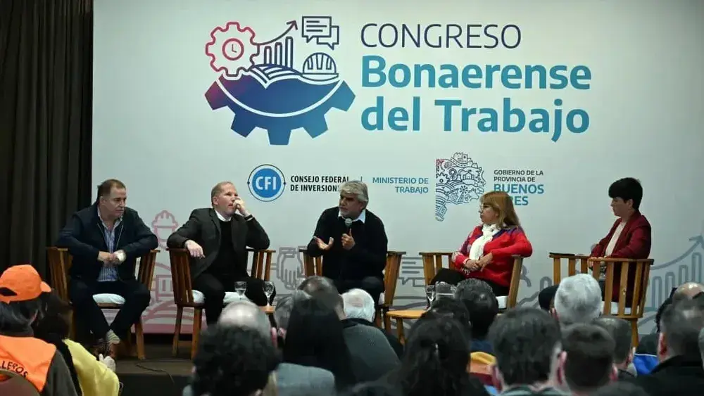 La apertura del Congreso Bonaerense del Trabajo en Mar del Plata.