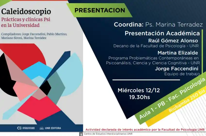Presentan el libro «Caleidoscopio. Prácticas y clínicas Psi en la universidad»