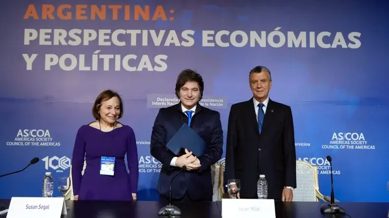 El presidente Javier Milei en la Casa de las Américas.