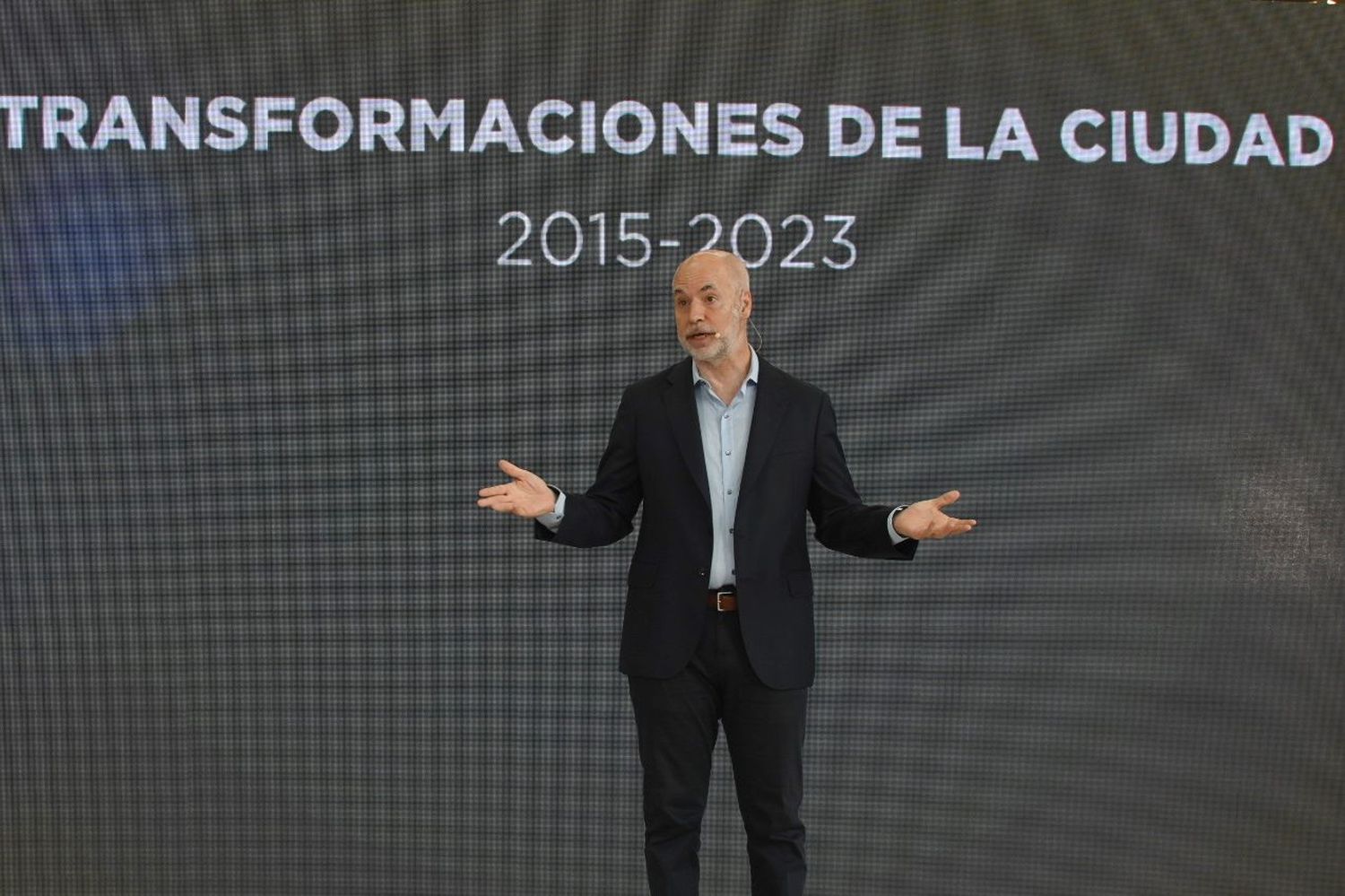 Horacio Rodríguez Larreta, durante su último evento de rendición de cuentas.