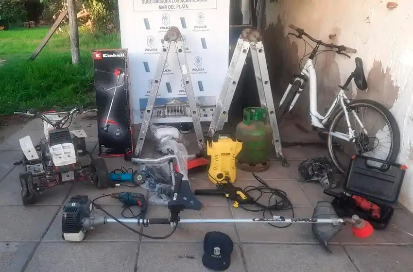 Allanamiento en San Jacinto: desarticularon un "aguantadero" de elementos robados