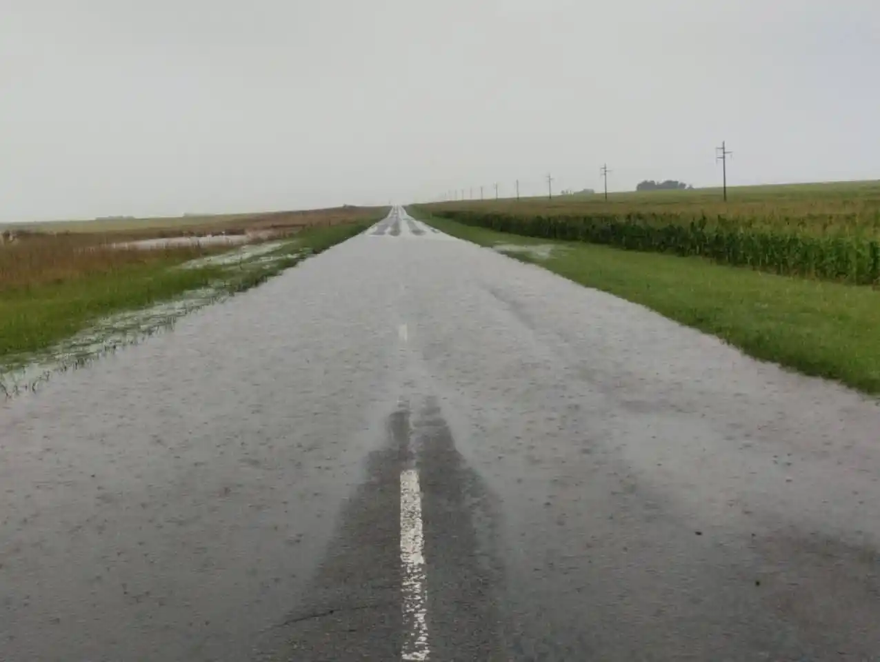 La ruta 228 cortada