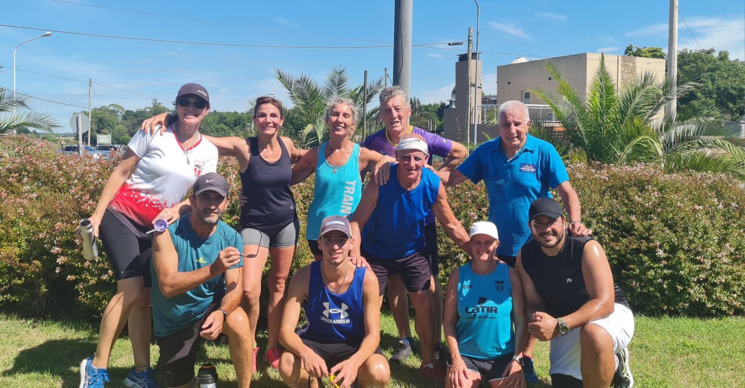 El Círculo de Atletas Veteranos, en el entrenamiento dominical previo a la competencia.