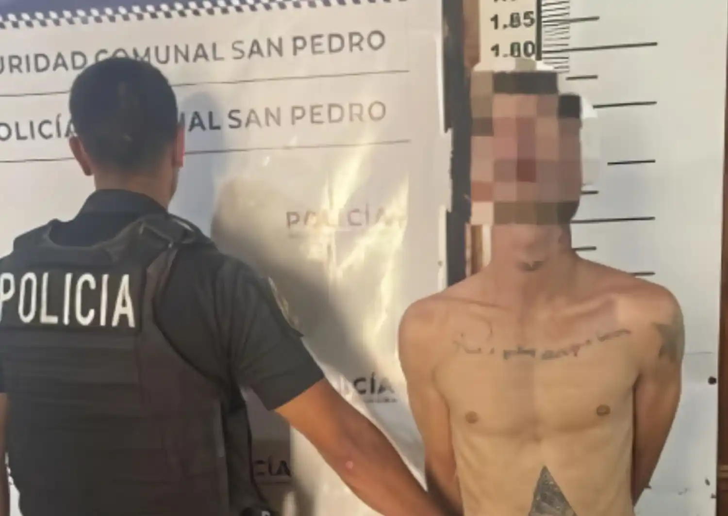 El sujeto fue trasladado a la Comisaría local.