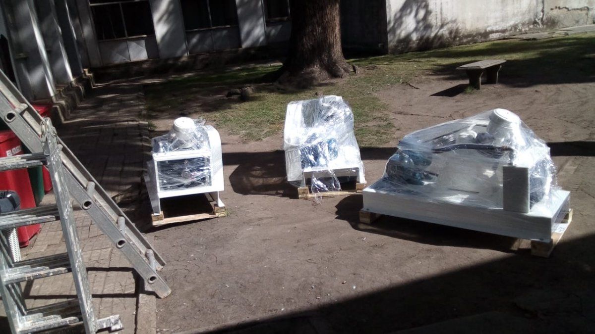 Parque del equipamiento que llegó al Hospital Centenario 