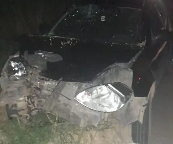 El Ford Ka involucrado en el accidente.