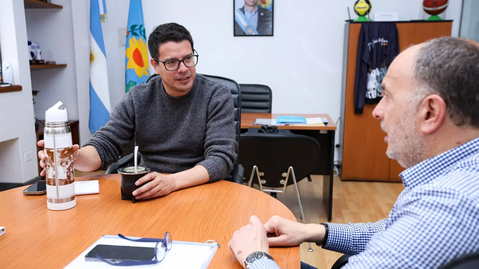 Pablo Garate, mantuvo una reunión de trabajo con el subsecretario de Deportes de la provincia de Buenos Aires, Cristian Cardozo