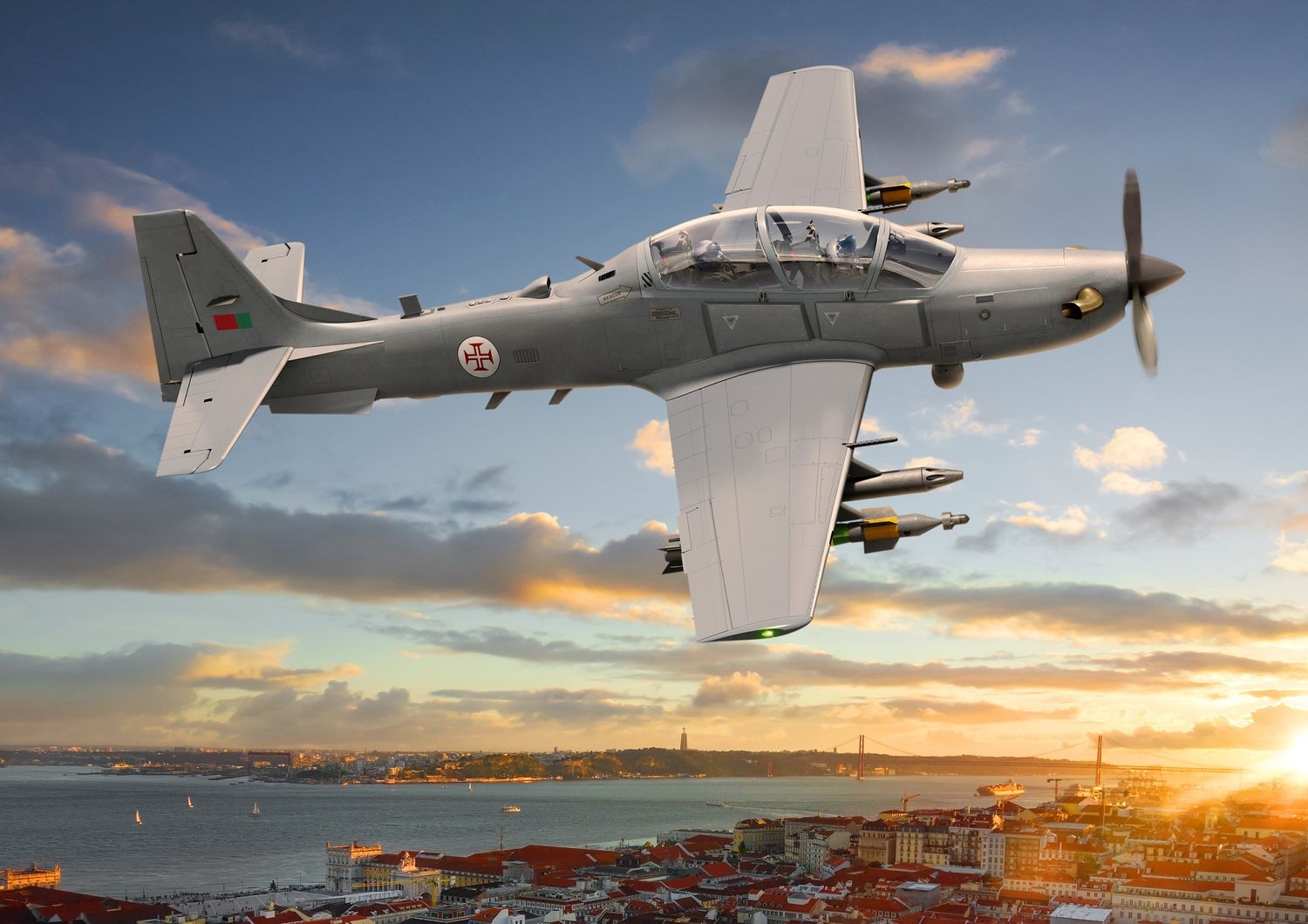 A-29N Super Tucano de Embraer aterriza en Europa con 12 unidades para Portugal