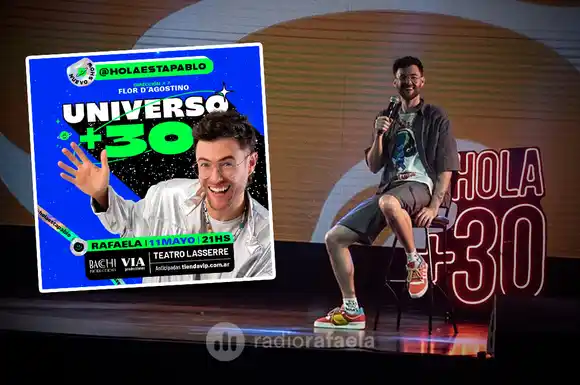 "Universo +30" llega a Rafaela: un espectáculo para toda la familia con Pablo Albella