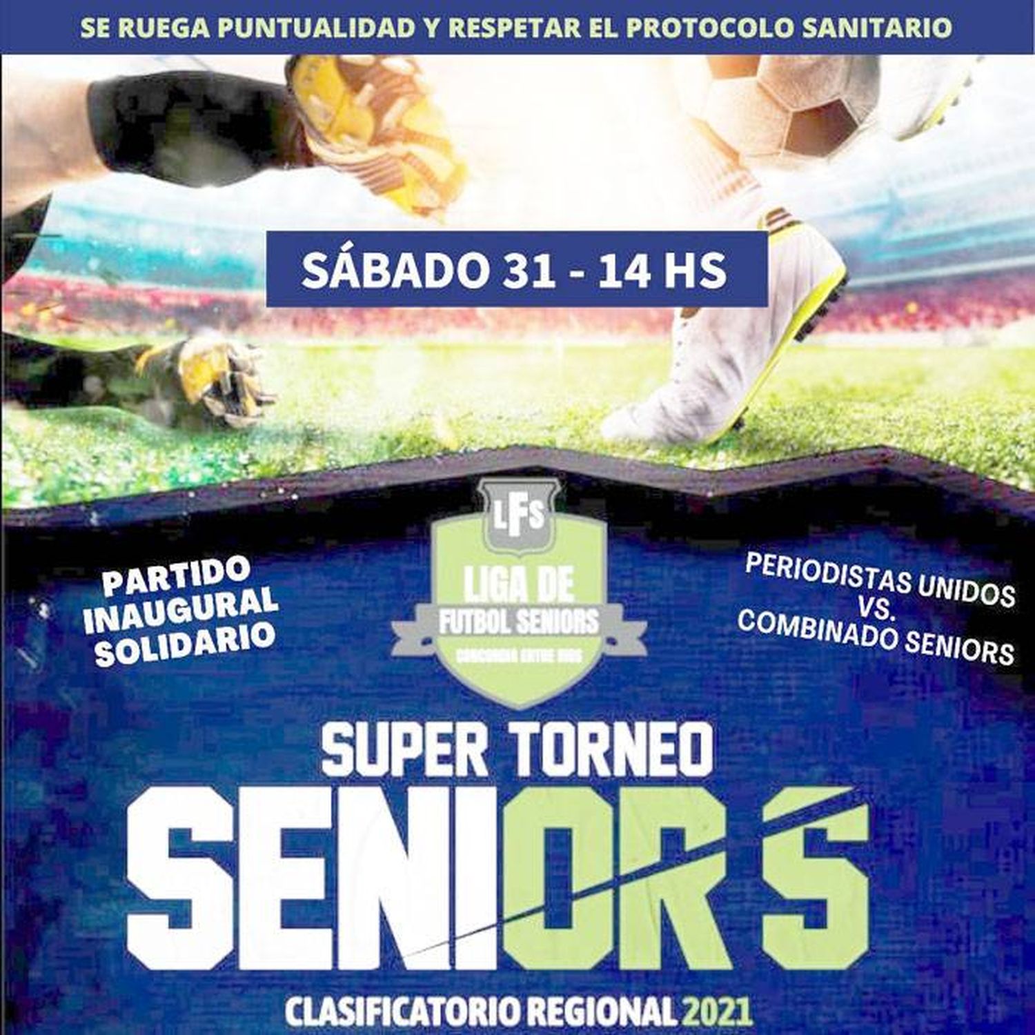 Jornada solidaria para el inicio del Super Torneo Seniors