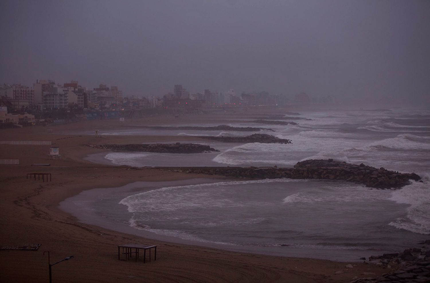 Toda la humedad que puede haber está en Mar del Plata