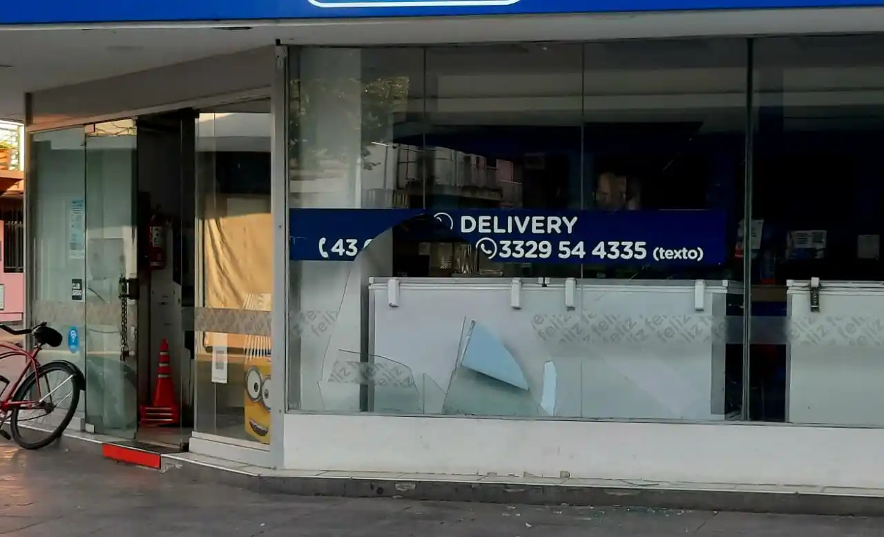 Actos de vandalismo en zona céntrica: rompieron un macetero y una vidriera