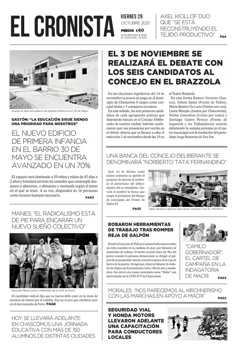 Tapa 29 octubre 2021