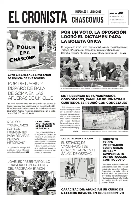 TAPA 1 JUNIO 2022