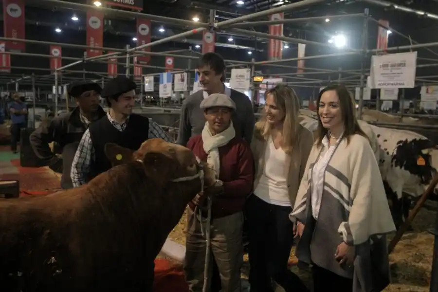 Vidal recorrió la rural, junto a Bullrich y González