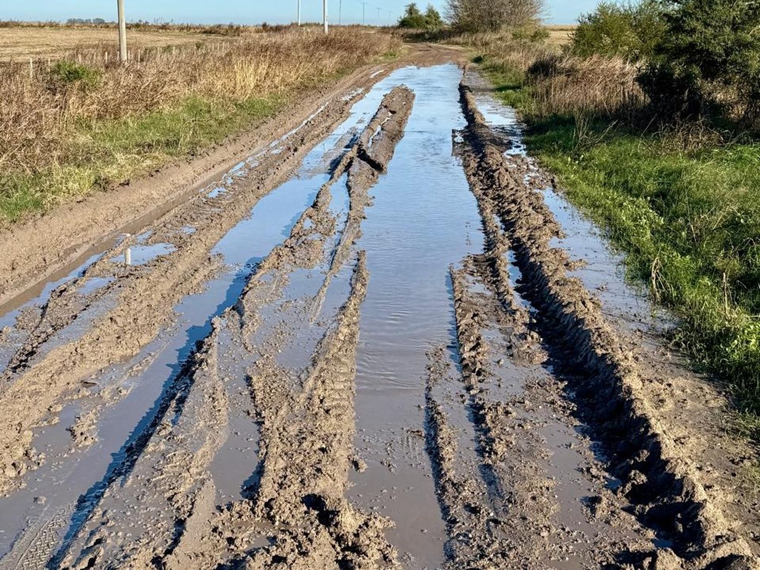 El mal estado de los caminos rurales