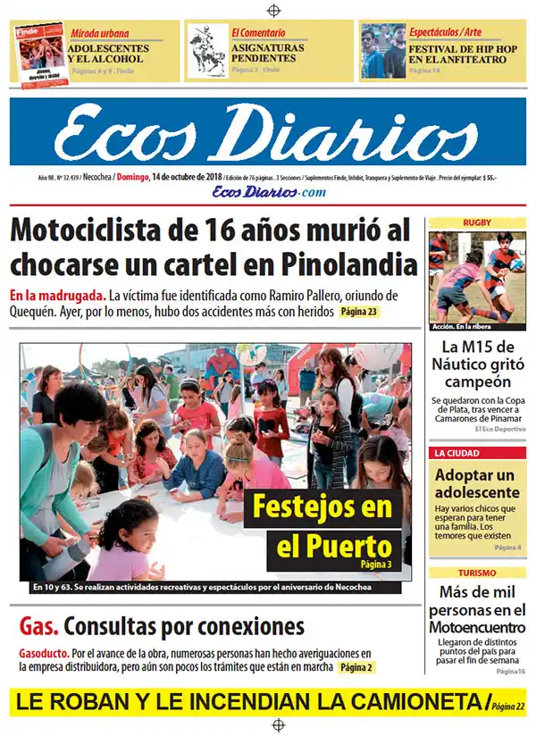 Tapa del 14 de octubre de 2018