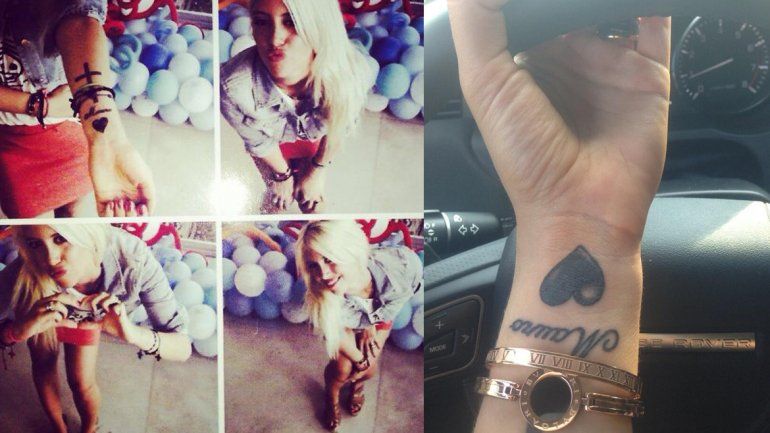 Wanda Nara se hizo un tatuaje con el nombre de Mauro Icardi