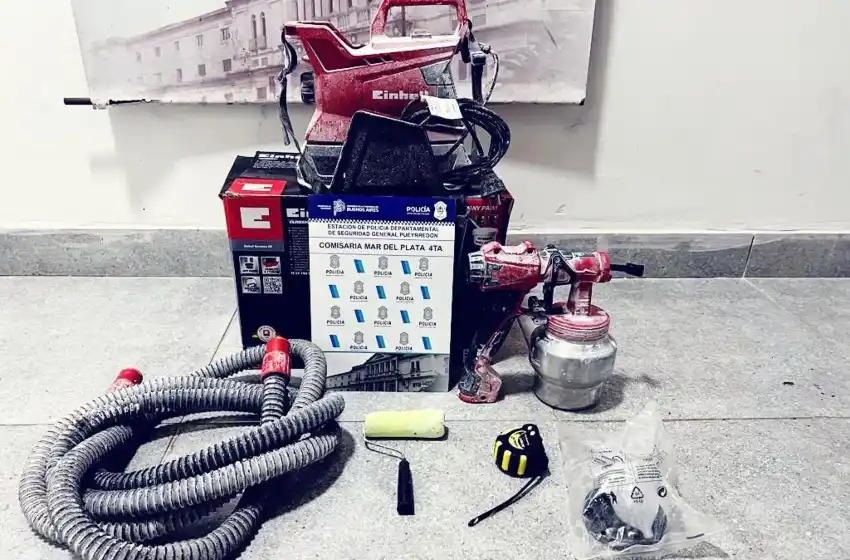Rompió la ventana de una vivienda y robó un compresor de pintura: fue detenido