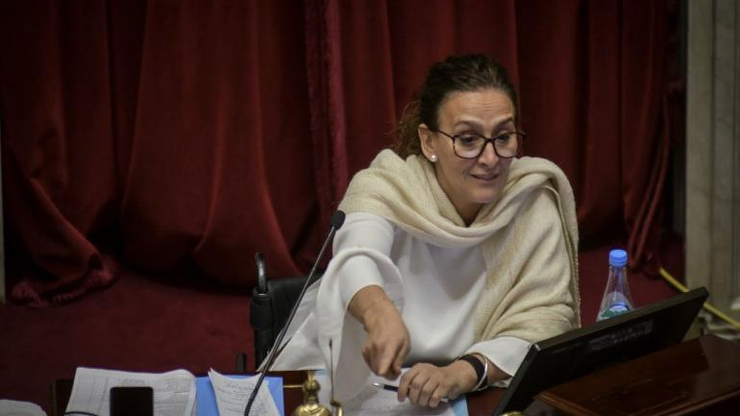 Michetti no se dio cuenta que tenía el micrófono abierto e insultó a un Senador