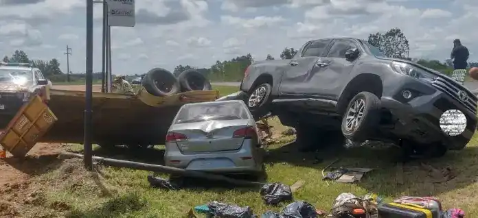 Vuelco en la Autovía 14: seis personas resultaron con lesiones leves tras un siniestro vial en Chajarí