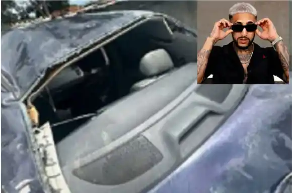 ¡POR POCO Y NO LA CUENTA! Neutro Shorty se salva tras accidente automovilístico