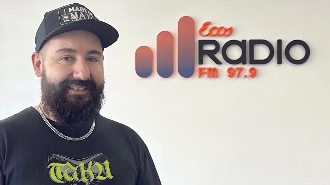 Marcelo Guevara. En las instalaciones de Ecos Radio